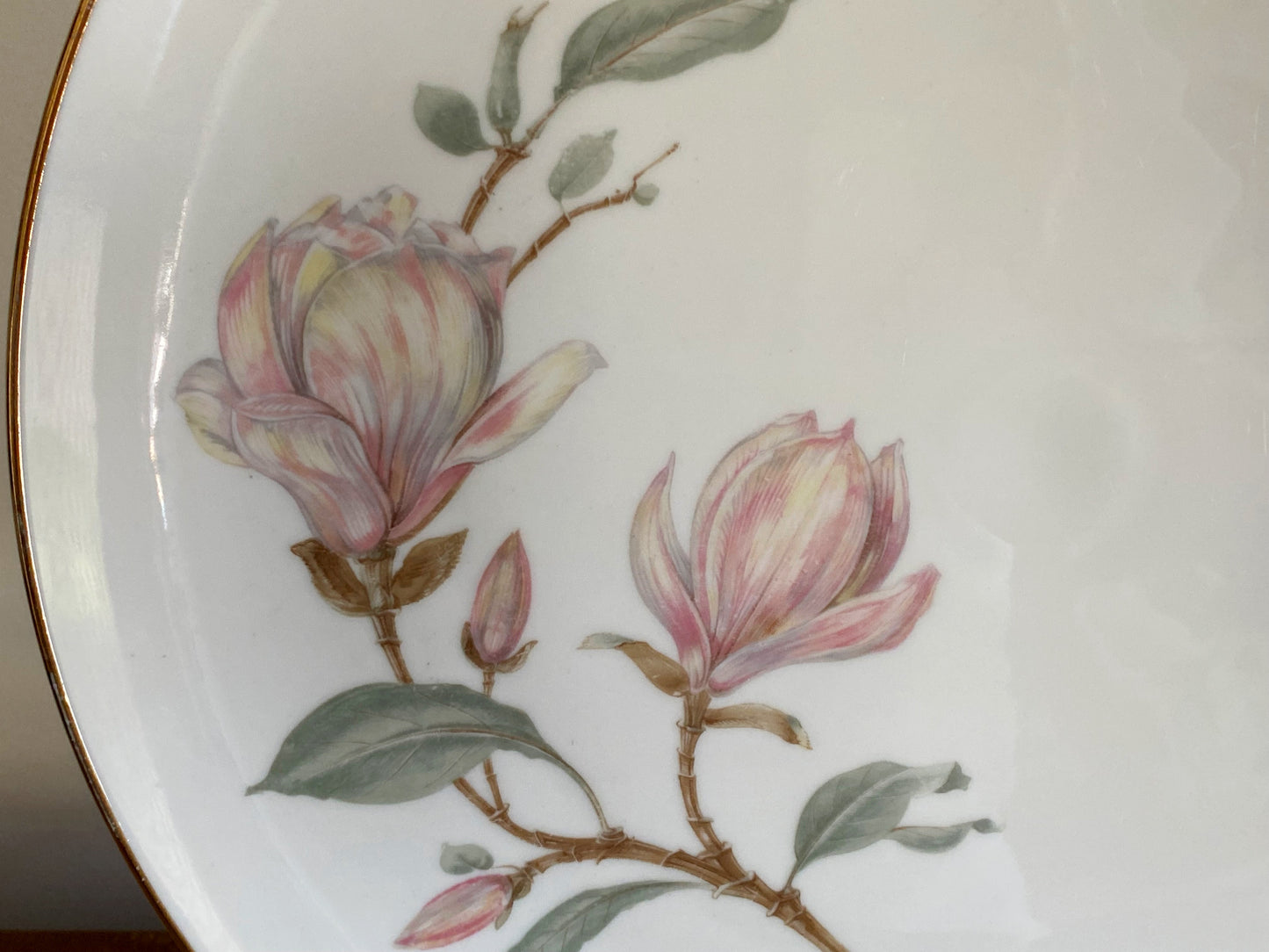 Vintage Hutschenreuther Charger, Chop, or Display Plate | Magnolia Pattern - Busy Bowerbird