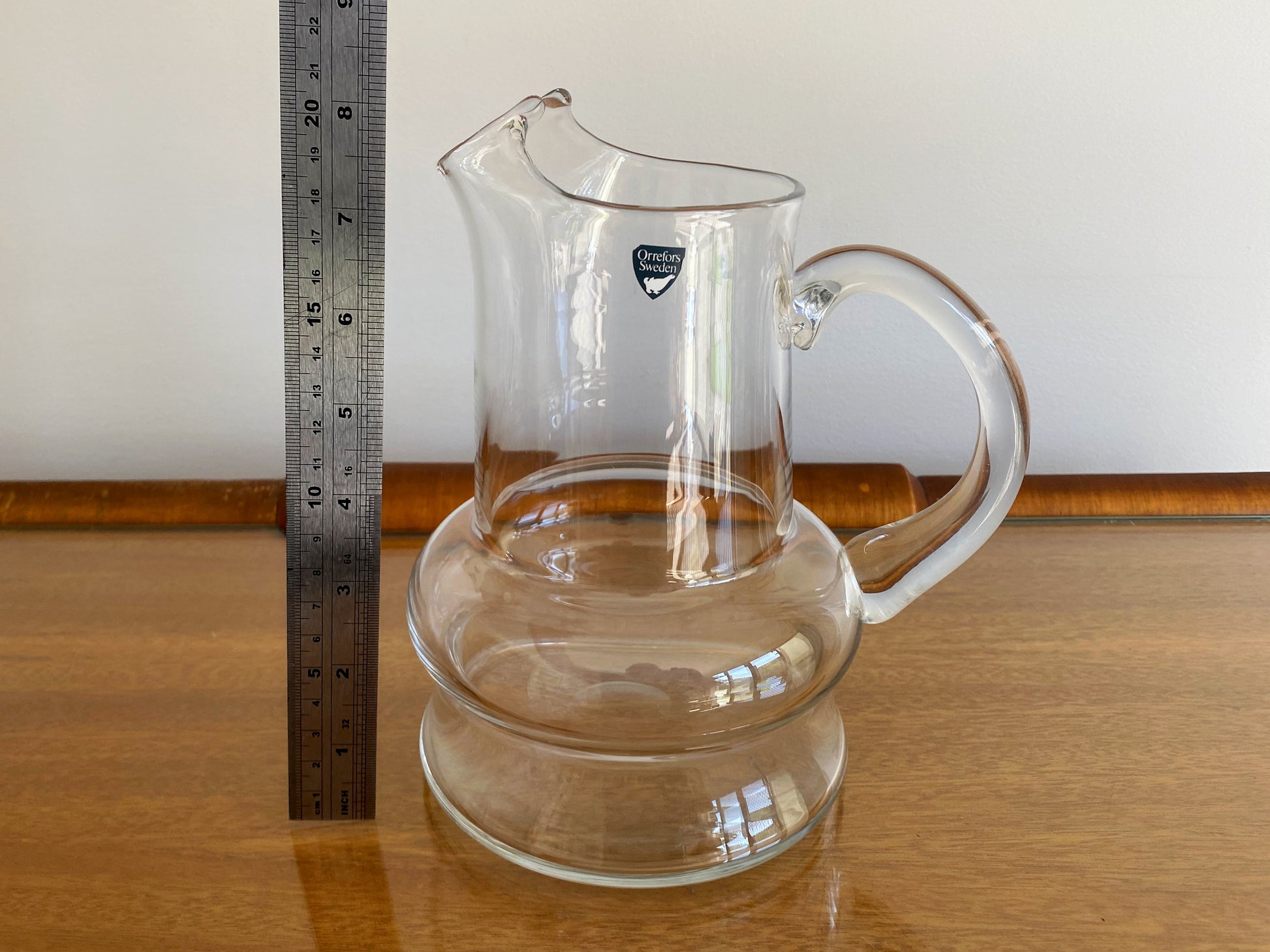 ORREFORS (Sweden) Juice or Water Pitcher/Jug | MCM Design Lines - Busy Bowerbird