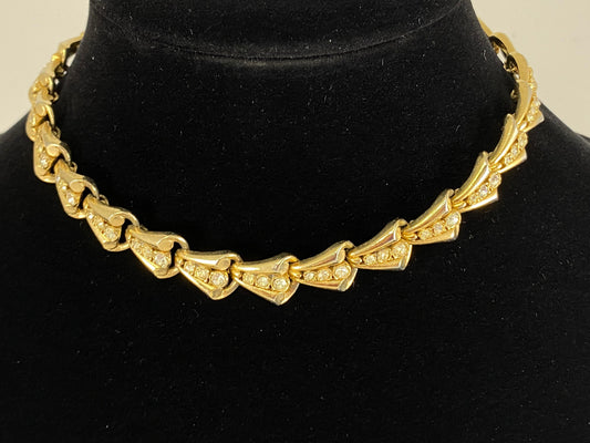 Vintage rhinestone choker necklace