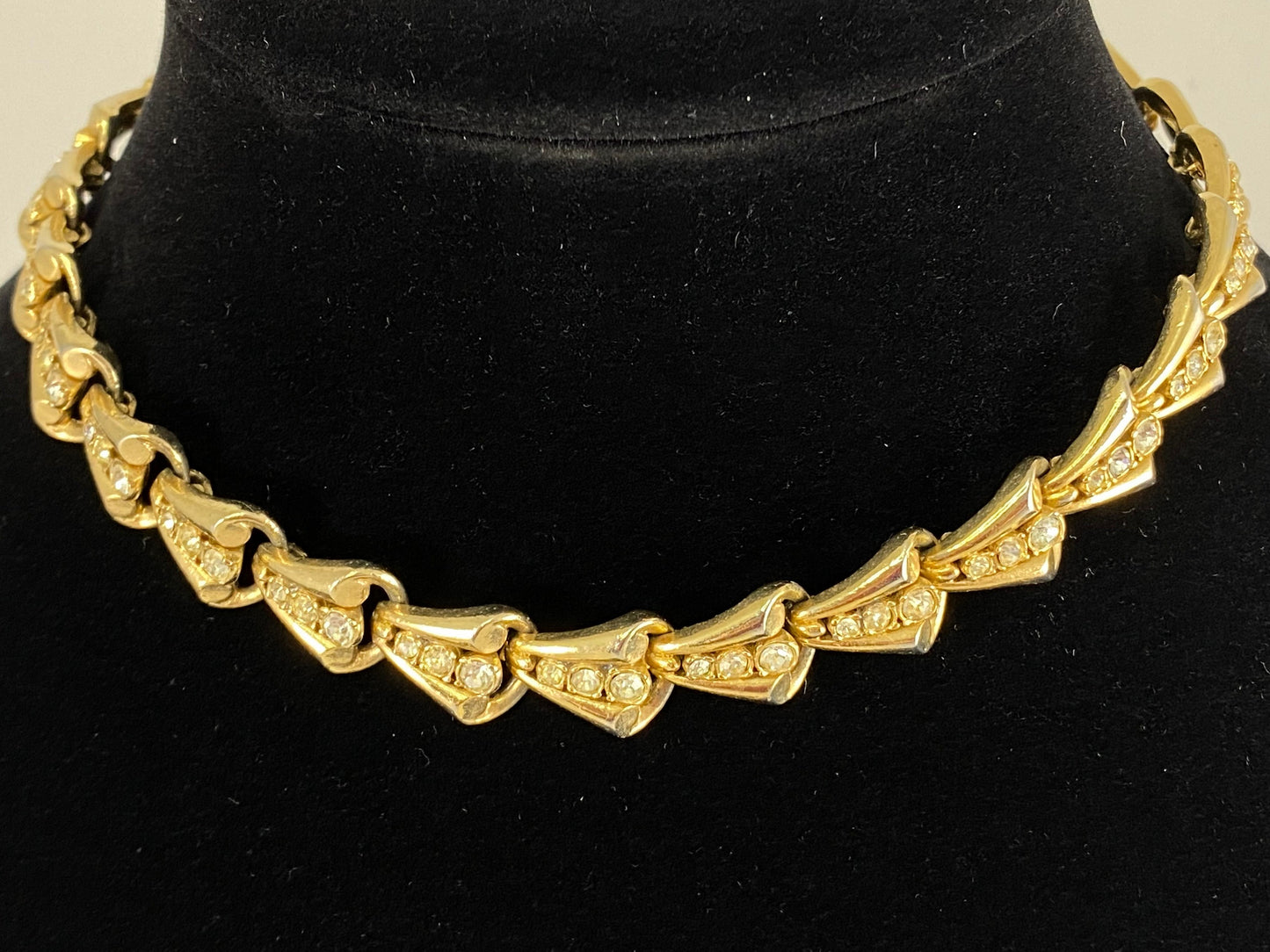 Vintage rhinestone choker necklace