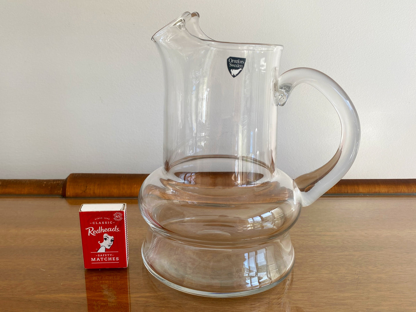ORREFORS (Sweden) Juice or Water Pitcher/Jug | MCM Design Lines - Busy Bowerbird