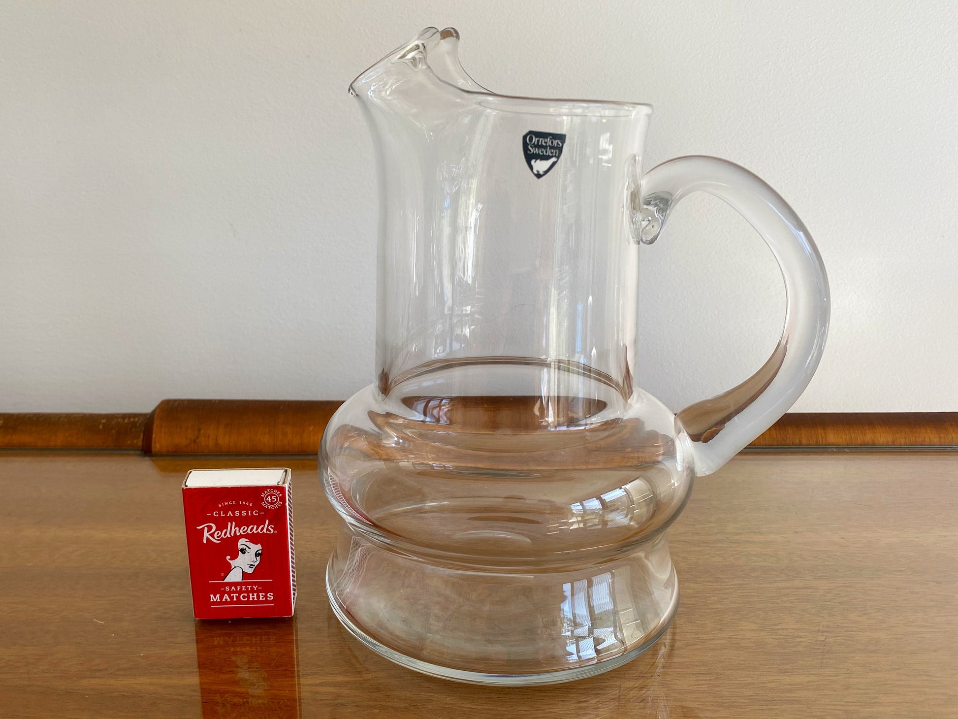 ORREFORS (Sweden) Juice or Water Pitcher/Jug | MCM Design Lines - Busy Bowerbird