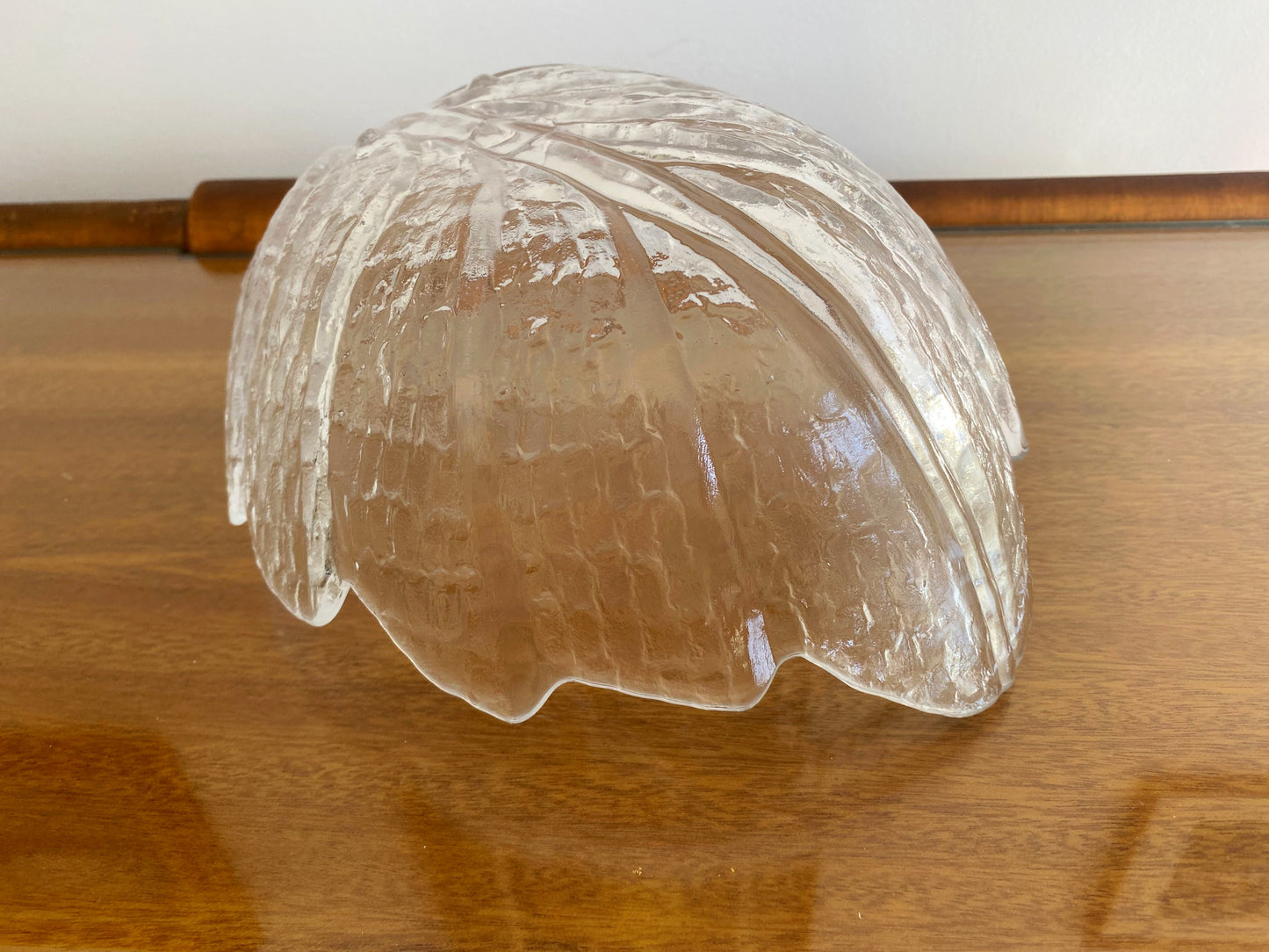 1980s ORREFORS Eden Collection Leaf-Shaped Serving Bowl 