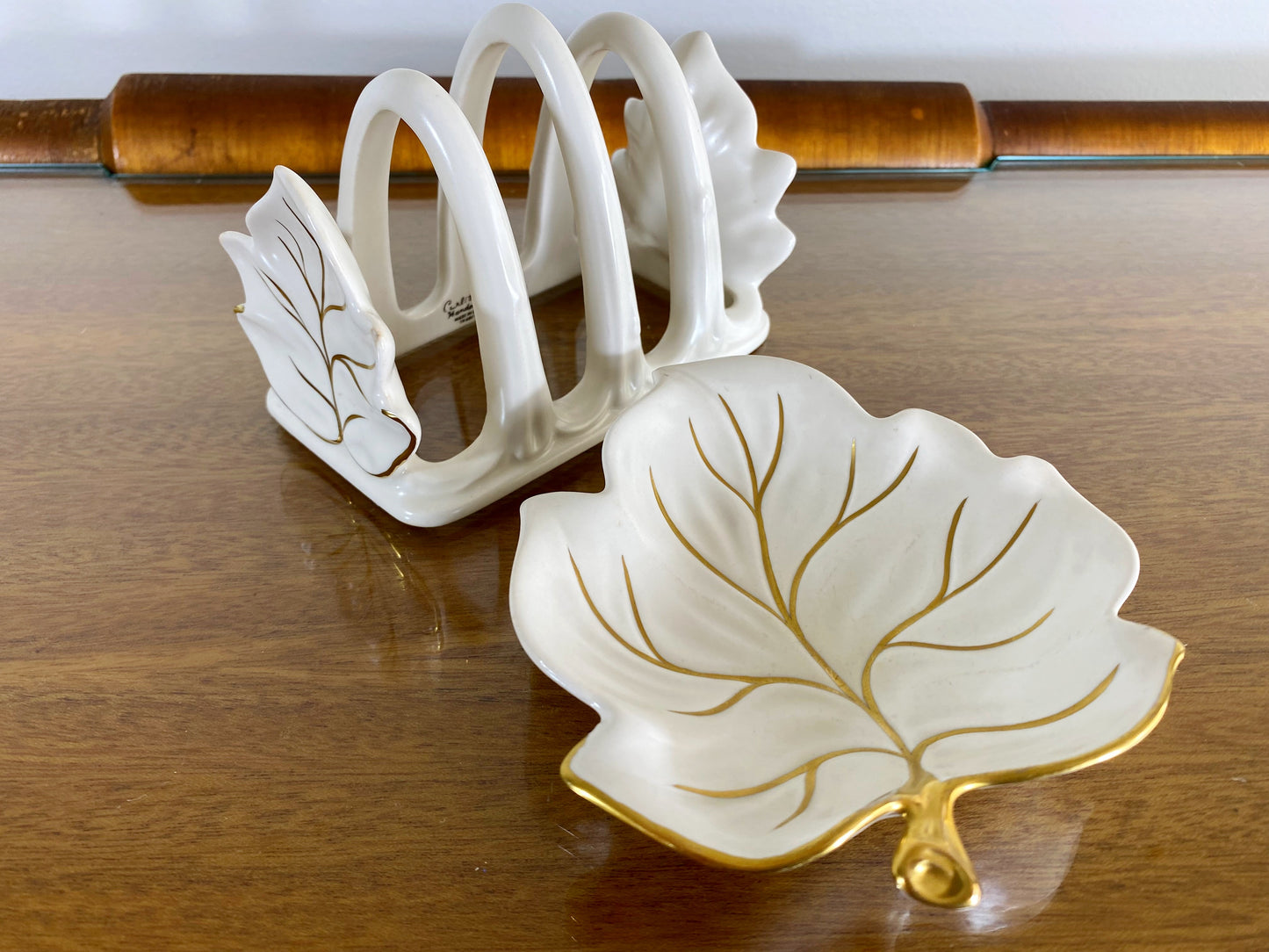 Vintage CARLTON WARE Toast Rack and Butter Pat Plate - Busy Bowerbird