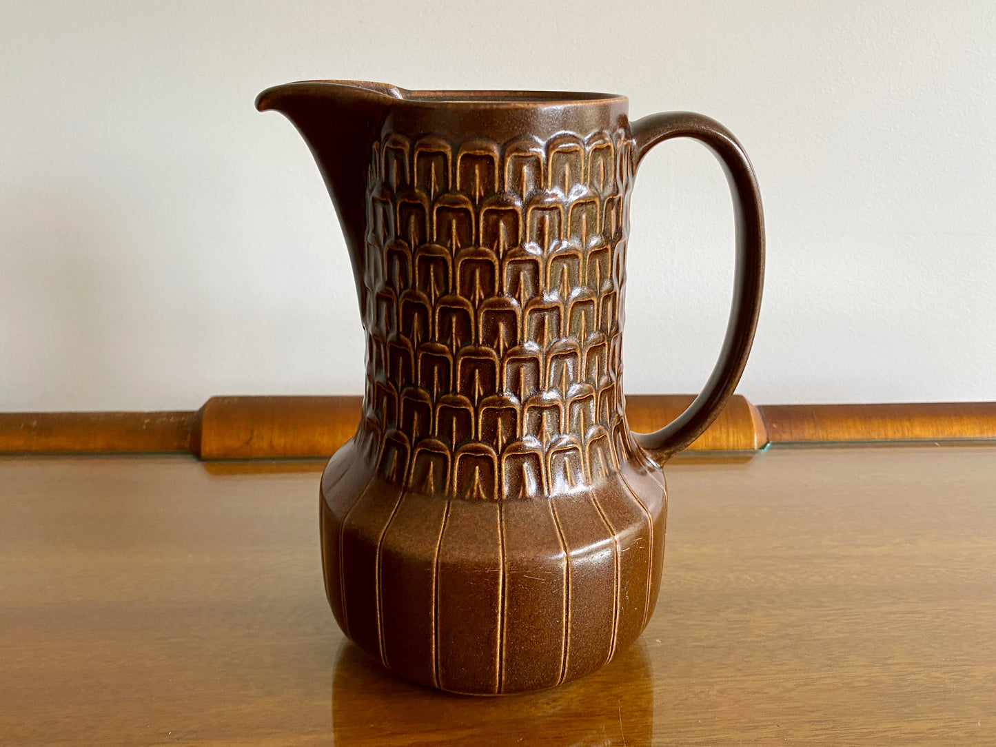 1970s WEDGWOOD Stoneware "Pennine" Pitcher | MCM Classic Design - Busy Bowerbird