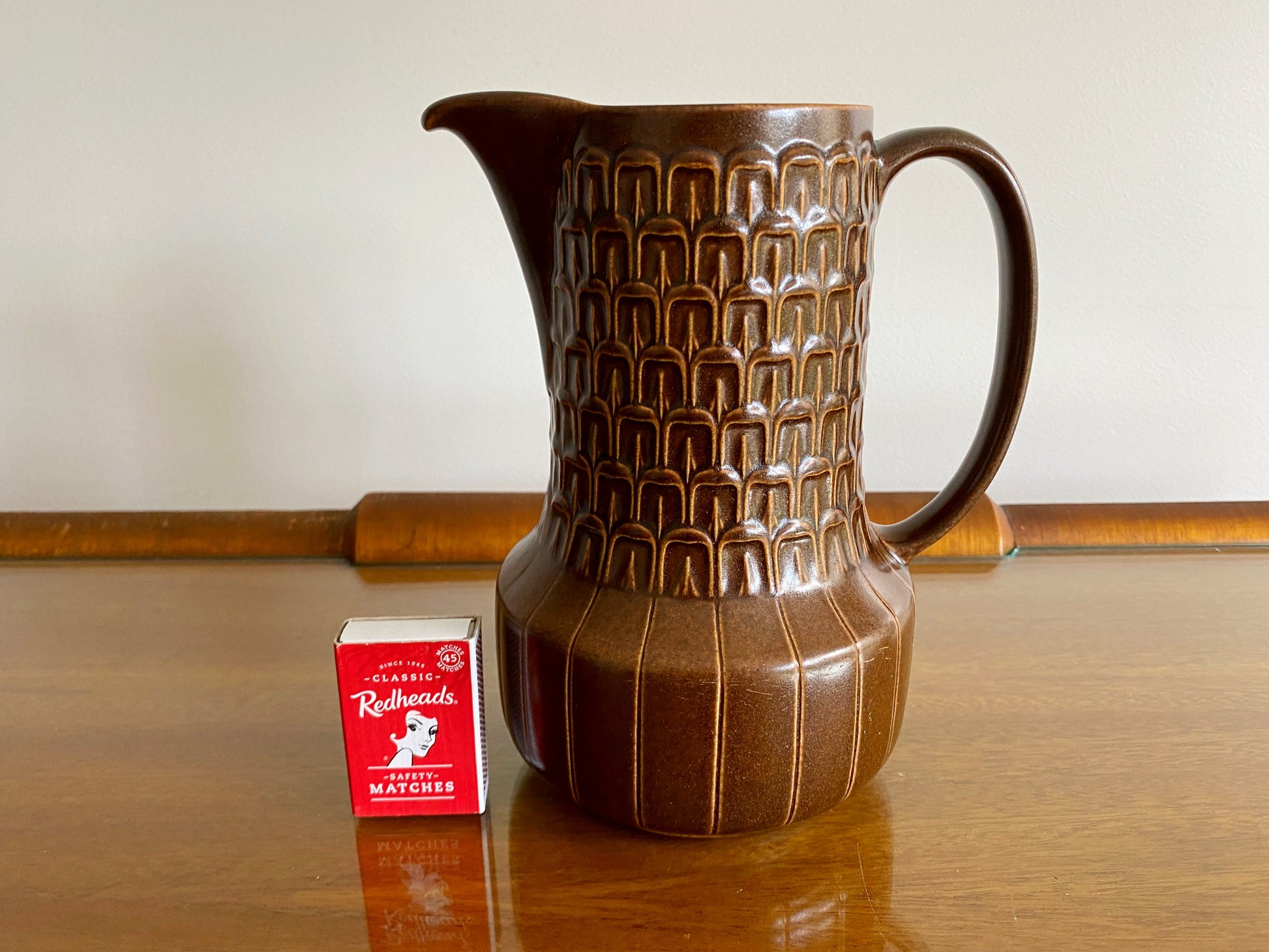 1970s WEDGWOOD Stoneware "Pennine" Pitcher | MCM Classic Design - Busy Bowerbird