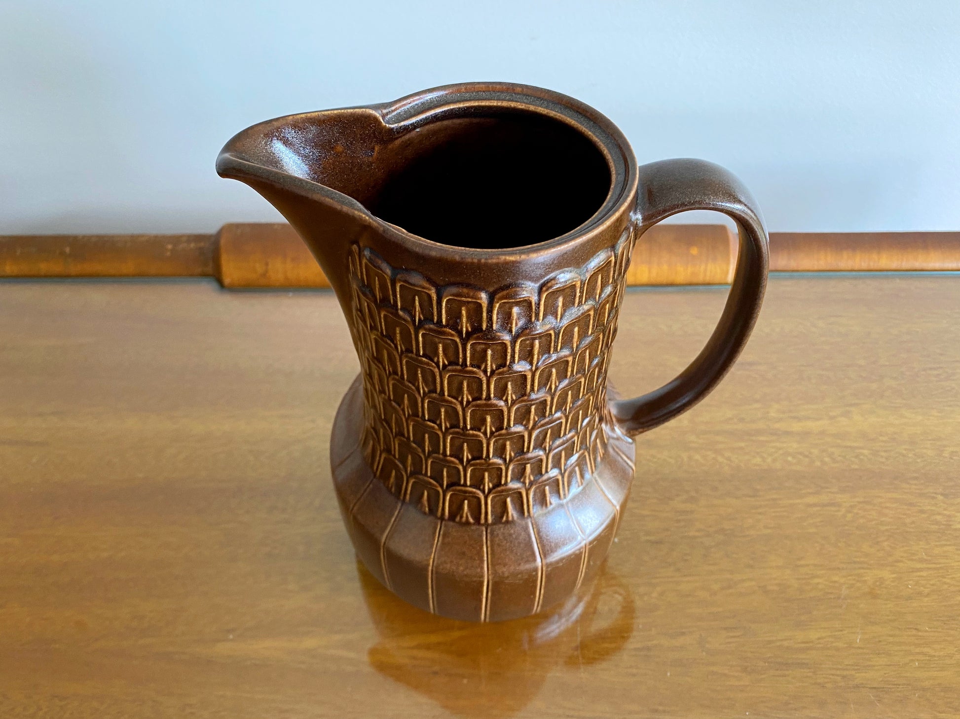 1970s WEDGWOOD Stoneware "Pennine" Pitcher | MCM Classic Design - Busy Bowerbird