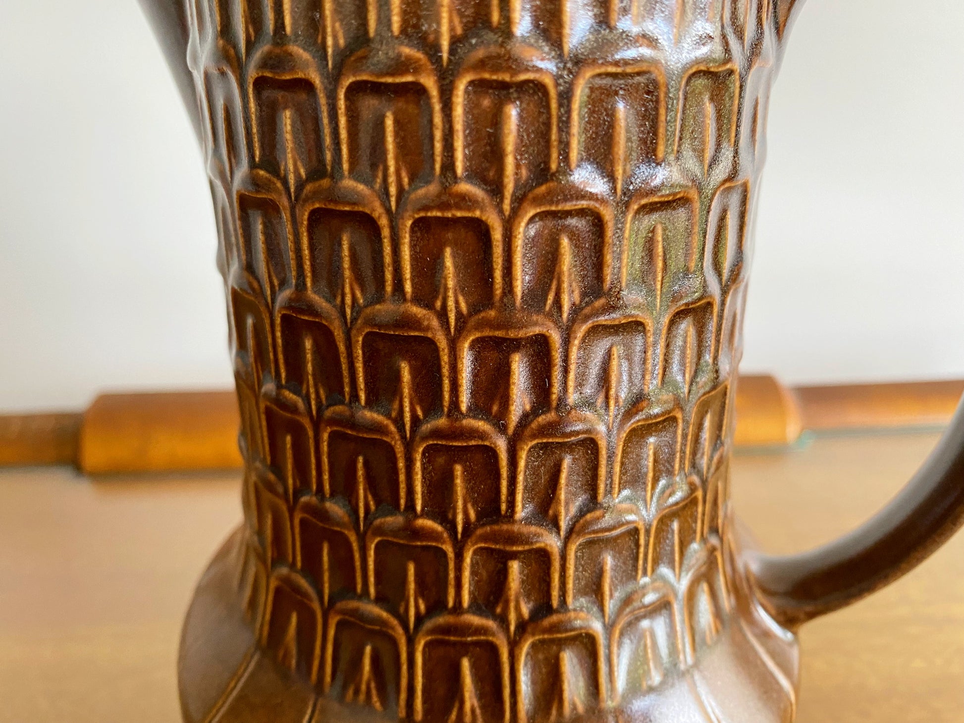 1970s WEDGWOOD Stoneware "Pennine" Pitcher | MCM Classic Design - Busy Bowerbird