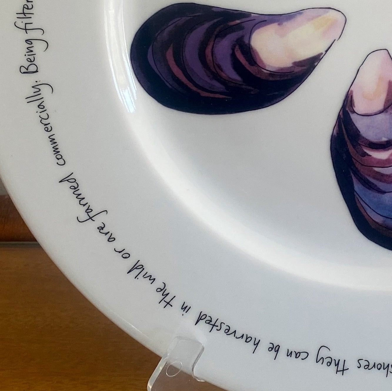 JERSEY POTTERY Seafood Platter | Richard Bramble Mussels Illustration - Busy Bowerbird