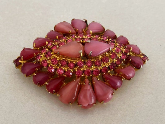 Austrian Pink Brooch