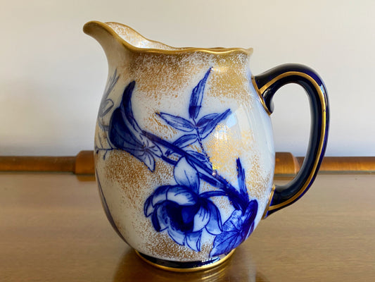 Antique ROYAL DOULTON 'Blue Iris and Butterfly' Jug |Rare! - Busy Bowerbird