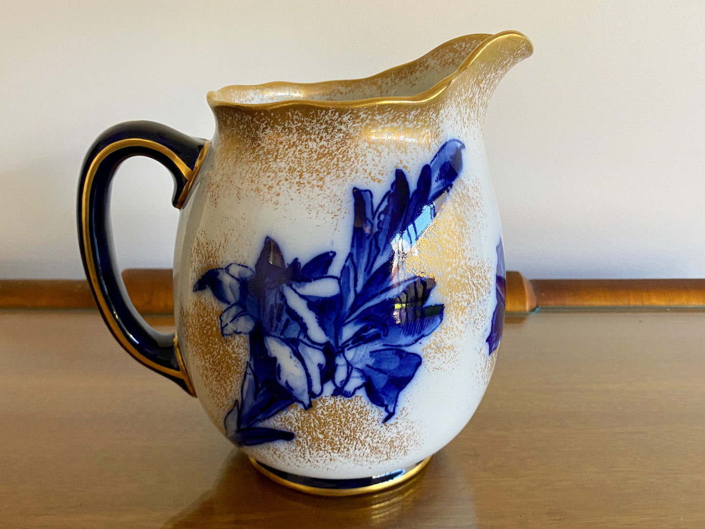 Antique ROYAL DOULTON 'Blue Iris and Butterfly' Jug |Rare! - Busy Bowerbird
