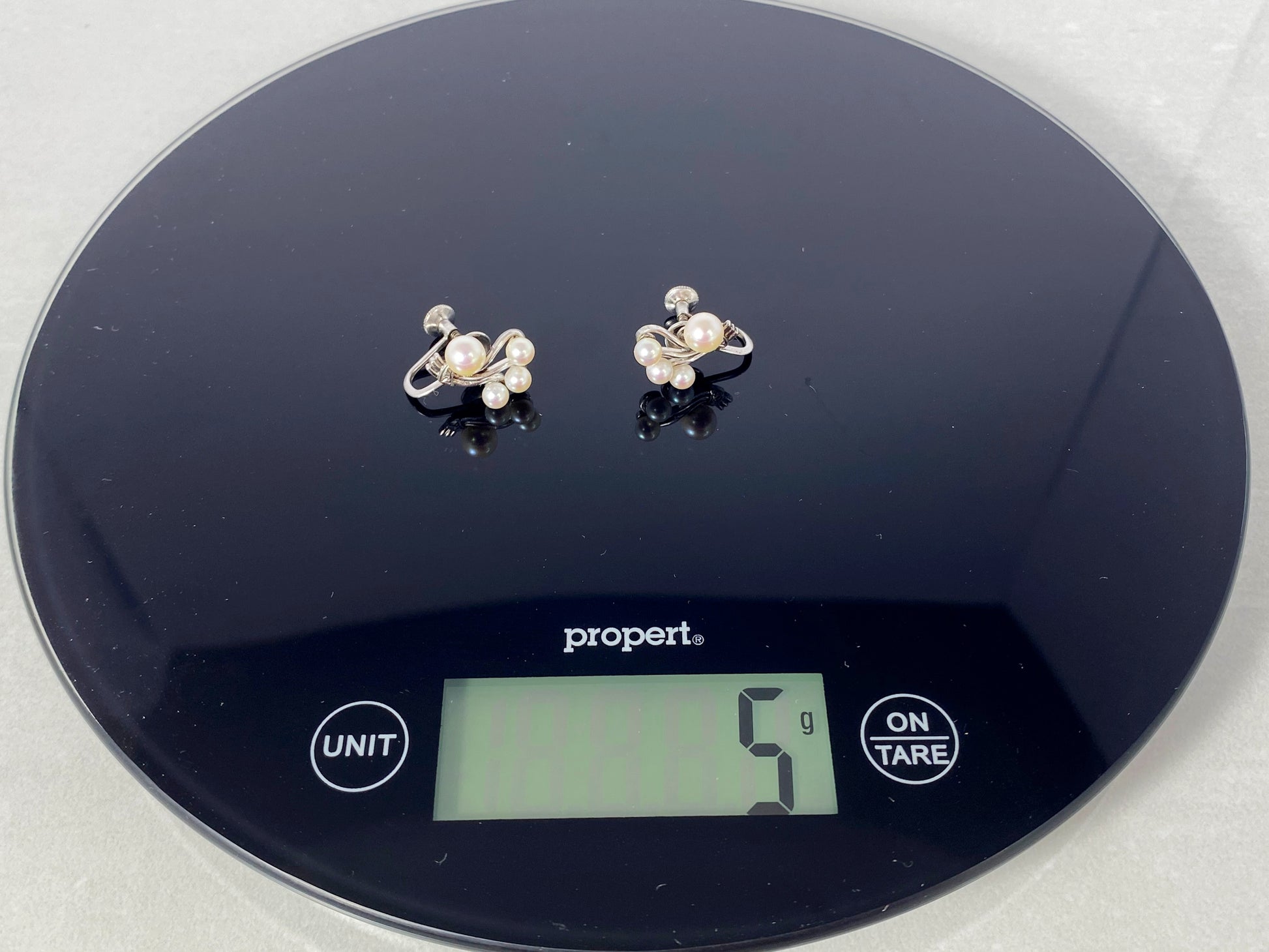 1950s Sterling Silver Earrings with Cultivated Pearls | Classic Elegance! - Busy Bowerbird
