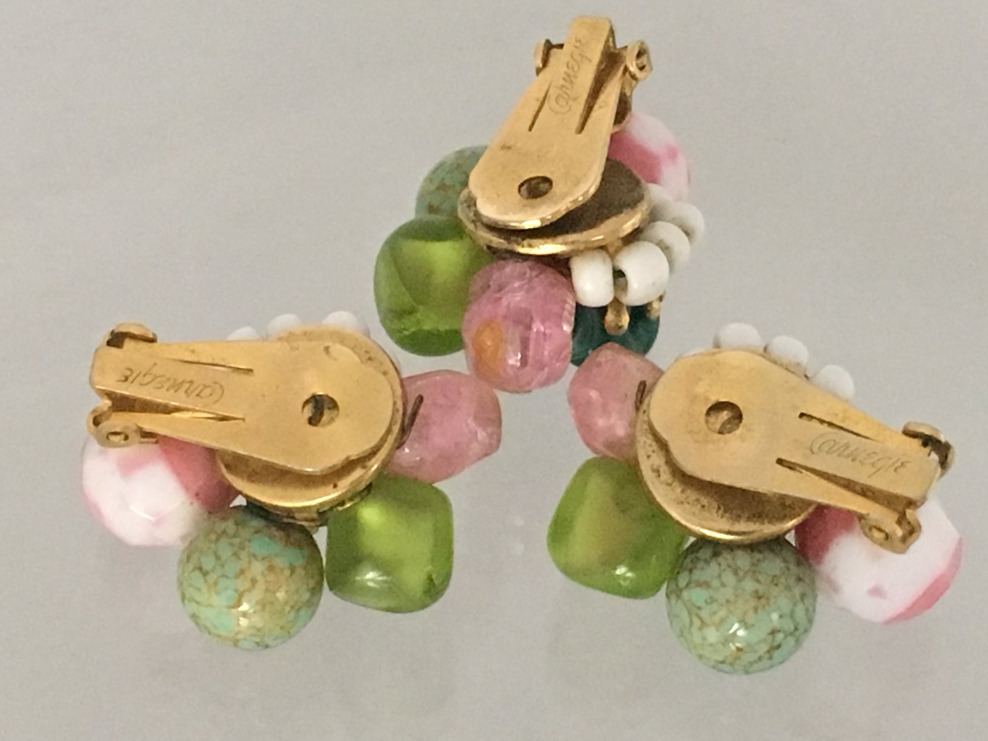 Vintage HATTIE CARNEGIE Pastel Art Glass and Ceramic Necklace & Earring Set - Busy Bowerbird