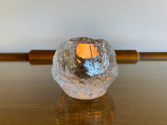 Large-Size KOSTA BODA Crystal Snowball Votive Candleholder | Iconic - Busy Bowerbird