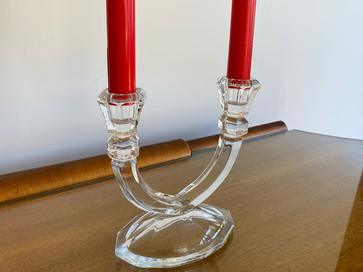 Vintage Two-Arm Lead Crystal Candelabra | Classic & Romantic - Busy Bowerbird