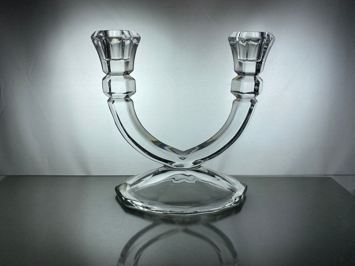 Vintage Two-Arm Lead Crystal Candelabra | Classic & Romantic - Busy Bowerbird