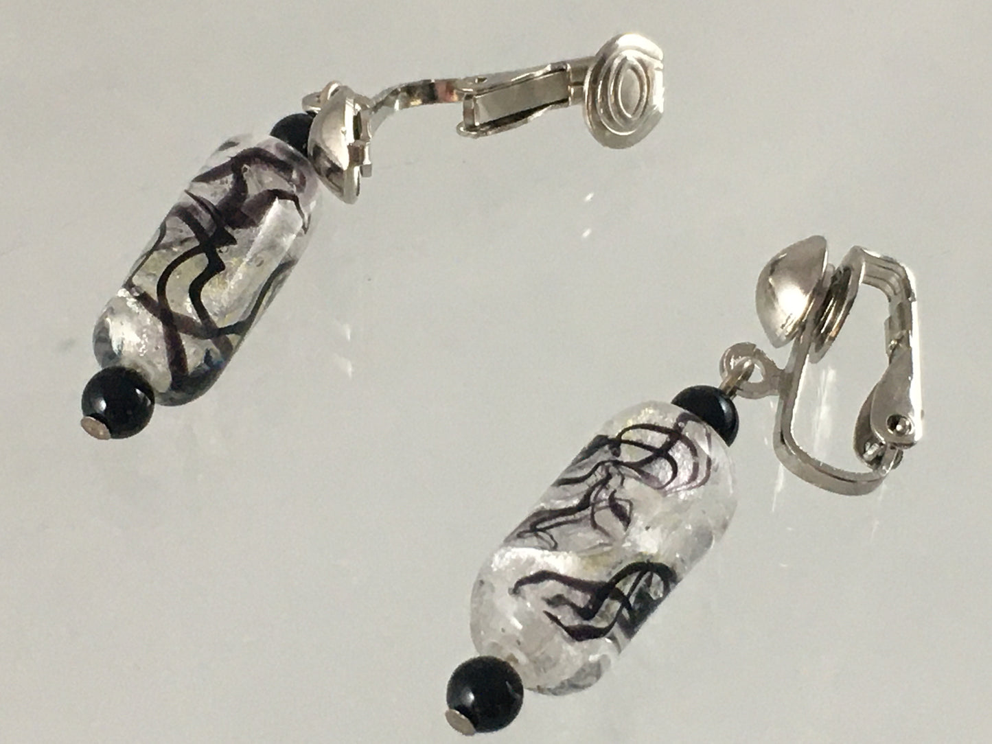 VINTAGE 17" Single-Strand Crystal & Glass Necklace and Earring Set - Busy Bowerbird