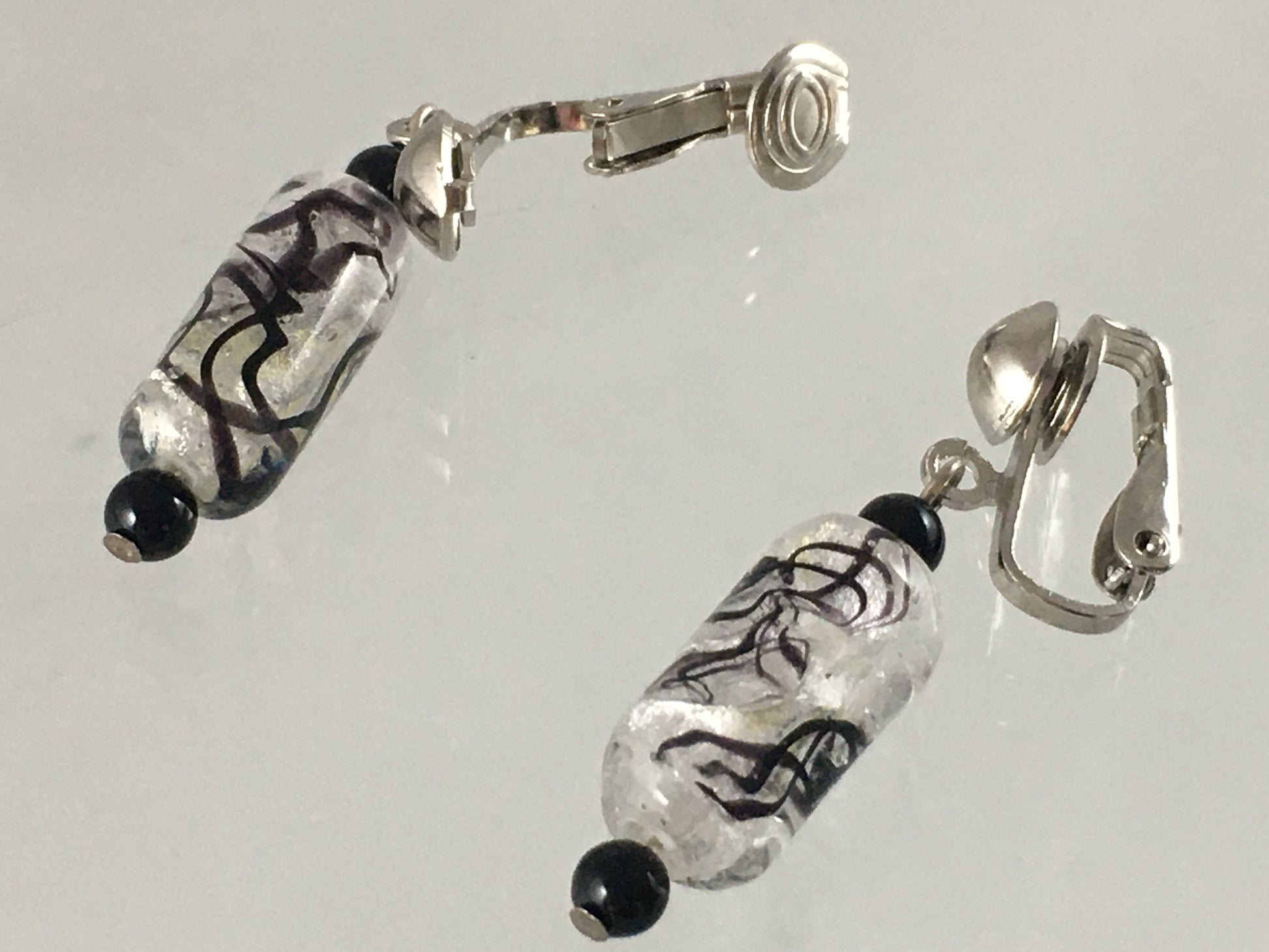 VINTAGE 17" Single-Strand Crystal & Glass Necklace and Earring Set - Busy Bowerbird