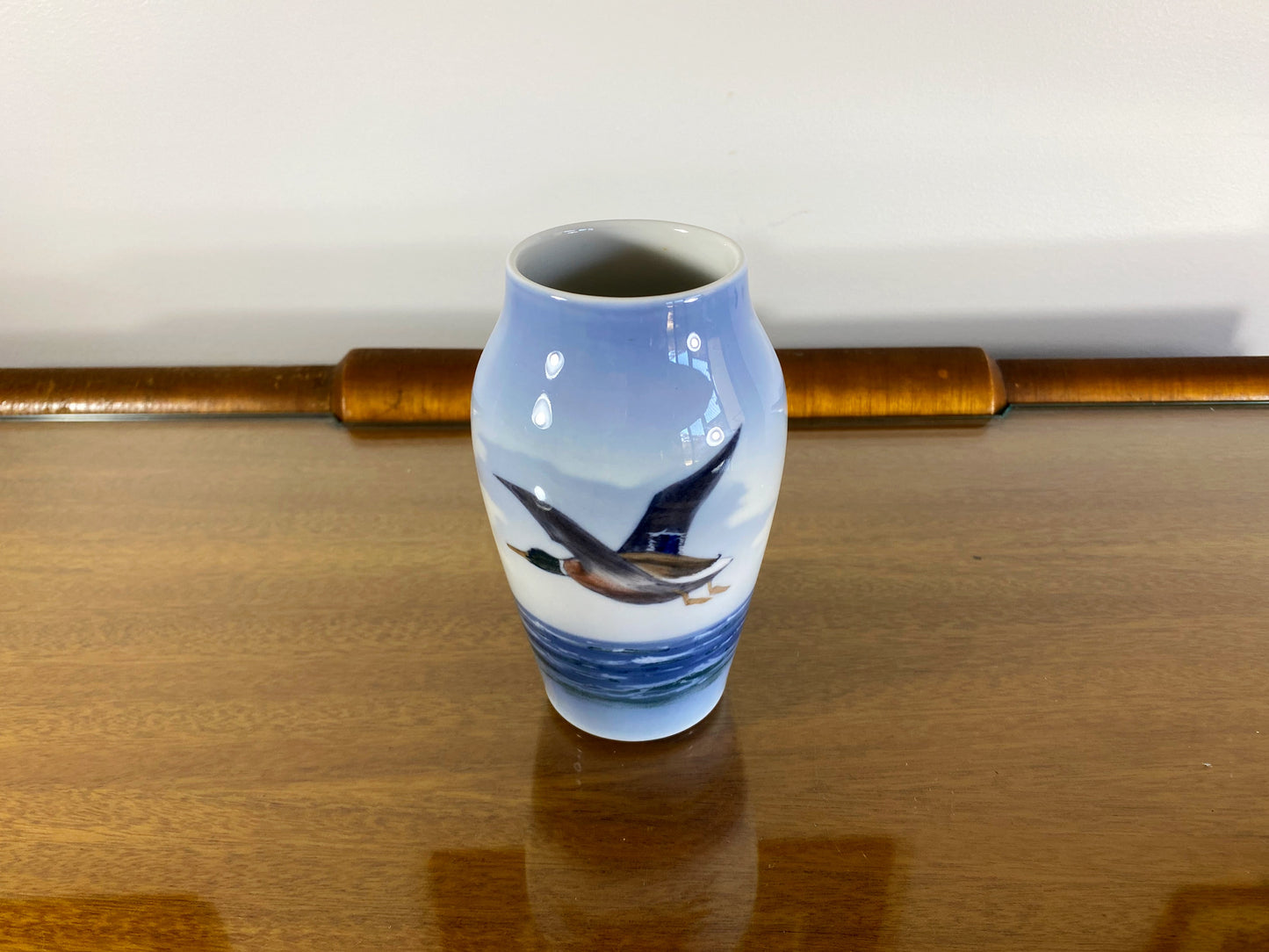 1967 Royal Copenhagen 'Mallard Flying over Waves' 13.5 cm Vase - Busy Bowerbird