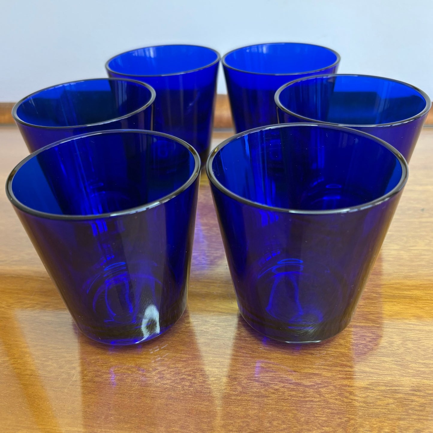 Cobalt blue Kartio Iittala Glasses designed by Kaj Franck
