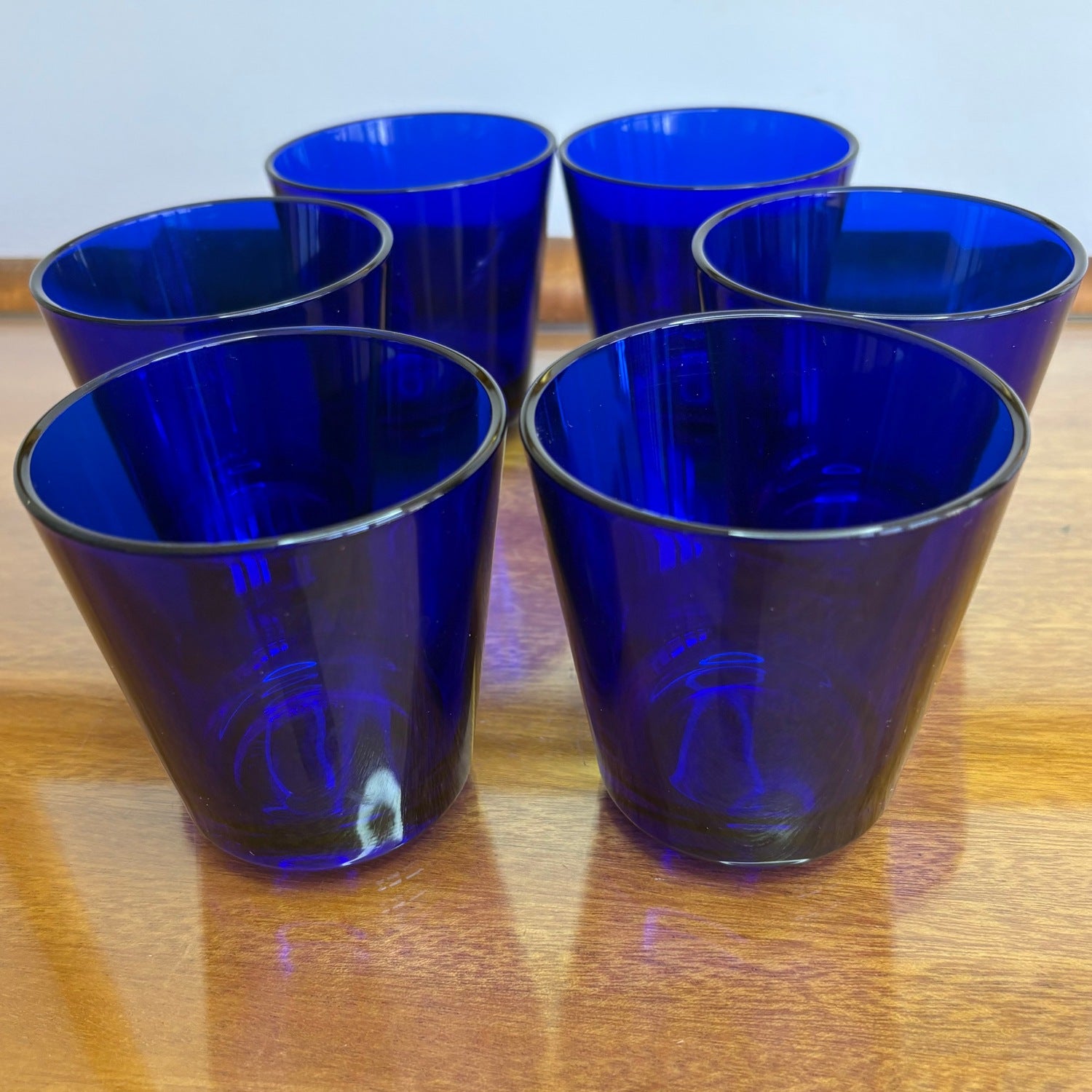Cobalt blue Kartio Iittala Glasses designed by Kaj Franck