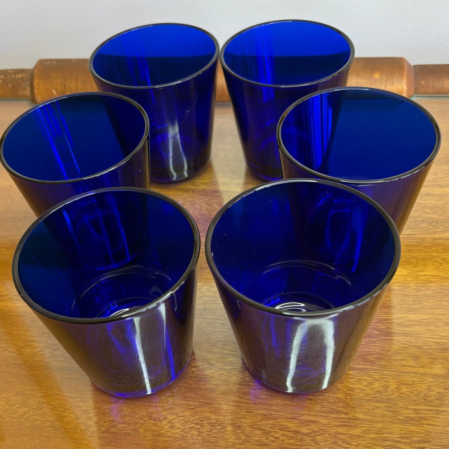 Cobalt blue Kartio Iittala Glasses designed by Kaj Franck