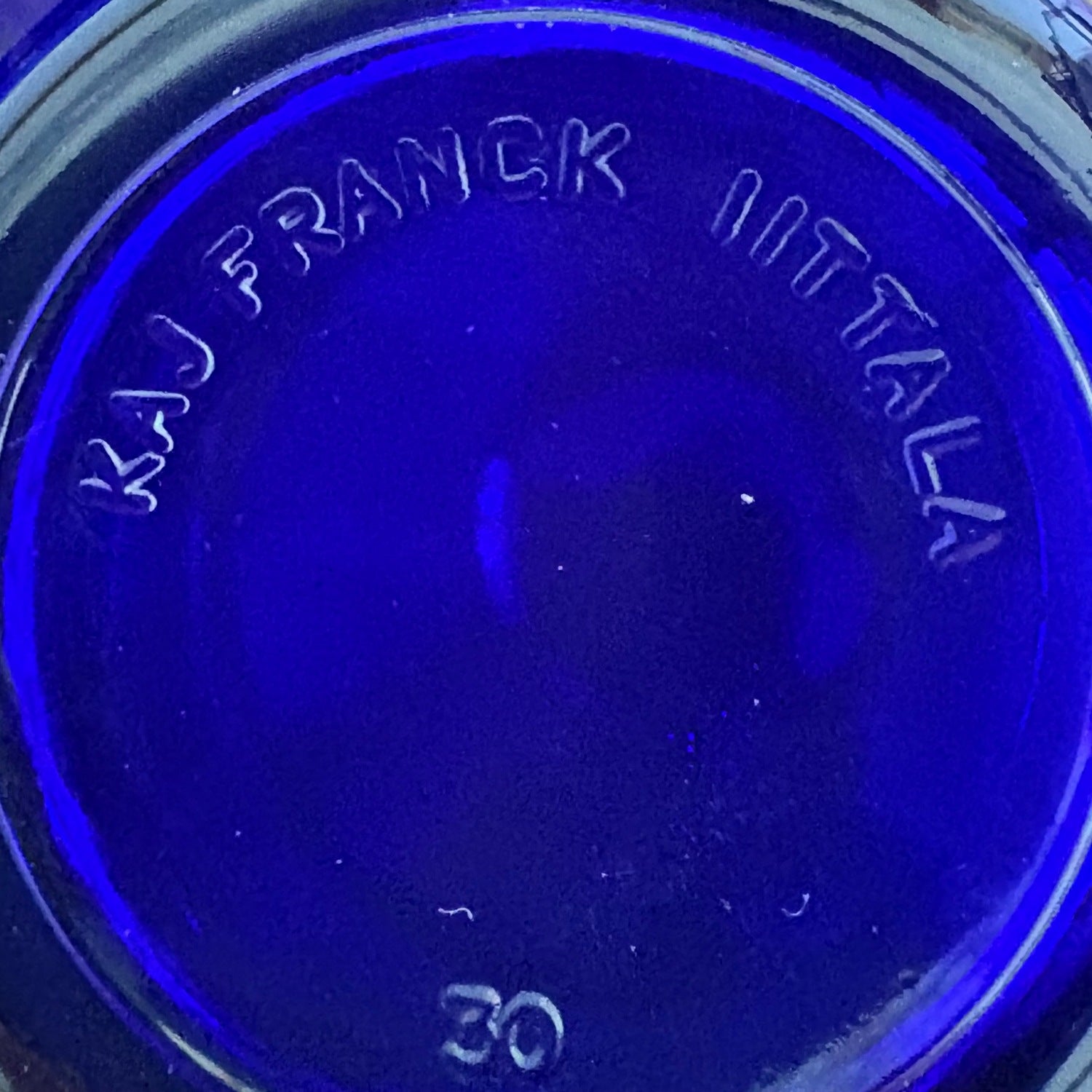 Cobalt blue Kartio Iittala Glasses designed by Kaj Franck