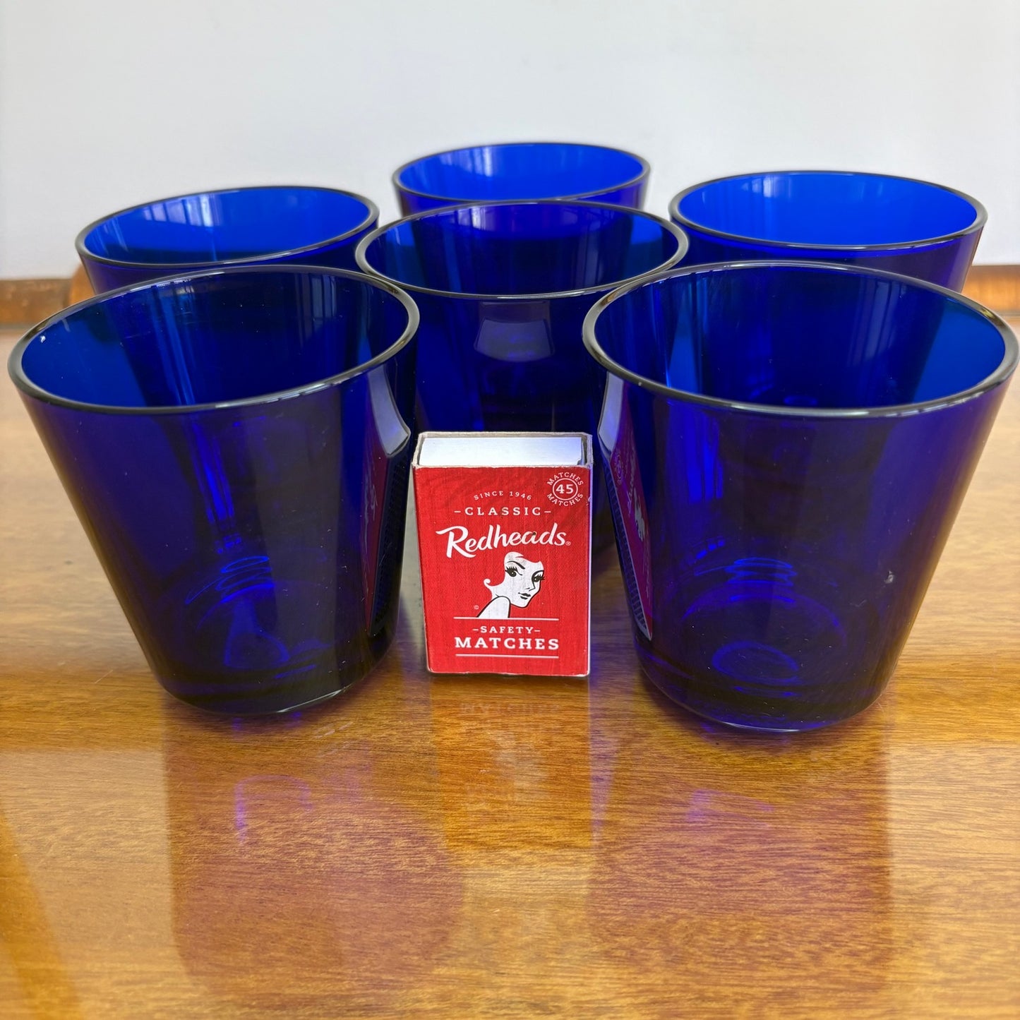 Cobalt blue Kartio Iittala Glasses designed by Kaj Franck