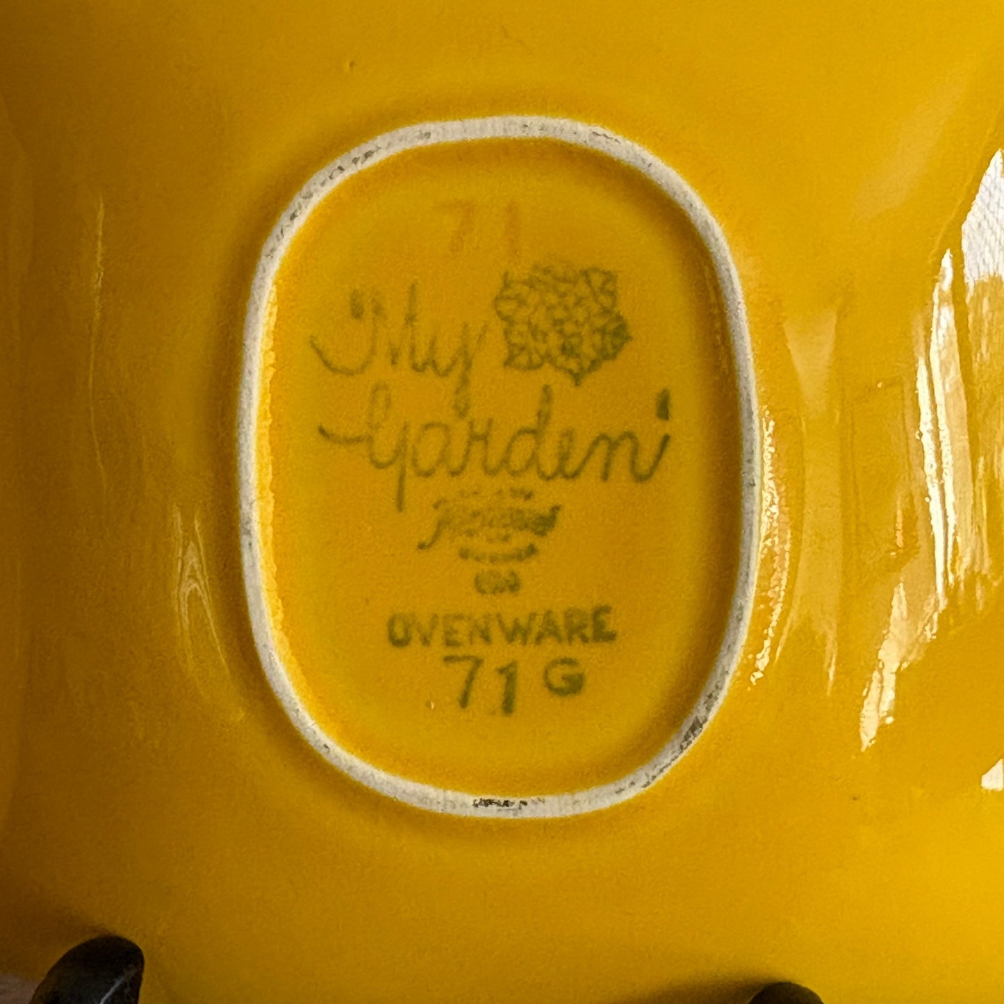 Marianne Westman My Garden Rörstrand Sweden Ovenware 71G backstamp mark