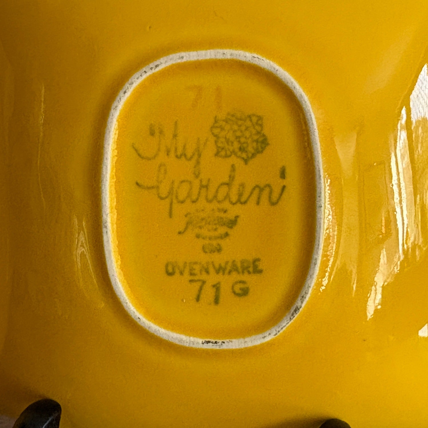 Marianne Westman My Garden Rörstrand Sweden Ovenware 71G backstamp mark
